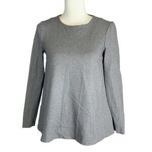 Banana Republic Women's Gray Long Sleeve Sweater Top 2‎ XS Keyhole Work Career